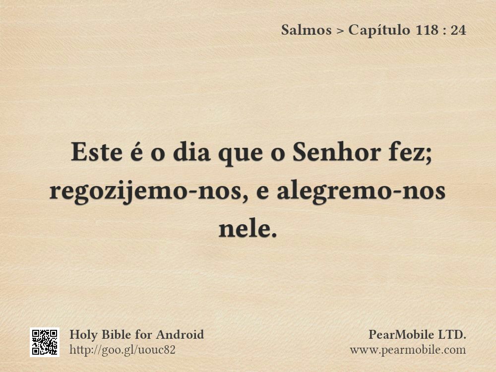 Salmos, Capítulo 118:24